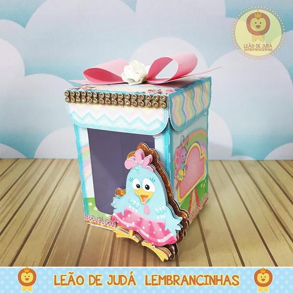 Caixinha com visor tema Galinha Pintadinha