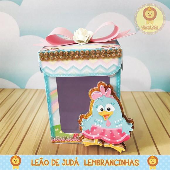 Caixinha com visor tema Galinha Pintadinha