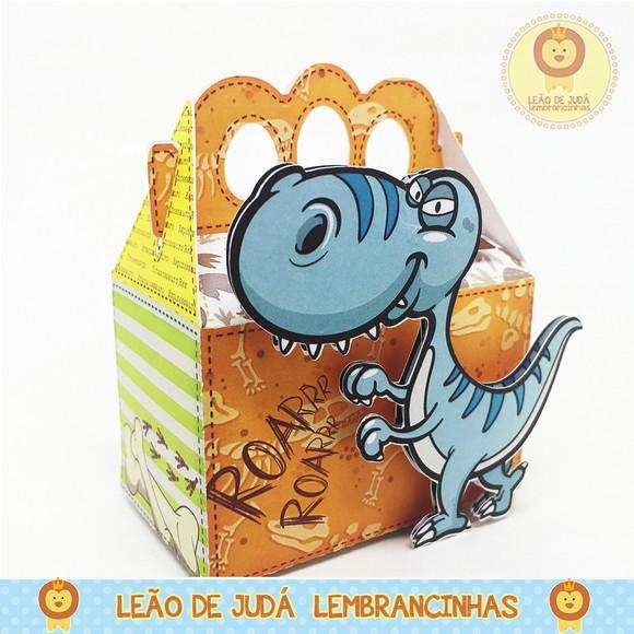 Caixinha Eritreia Personalizada No Tema De Dinossauro
