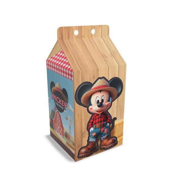 Caixinha Lembrancinha para Festa Tema Mickey Fazendeiro