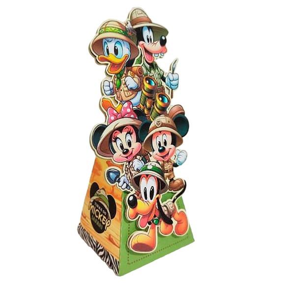 Caixinha Lembrancinha para Festa Tema Mickey Safari