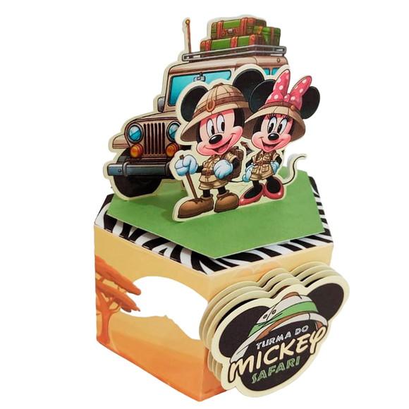 Caixinha Lembrancinha para Festa Tema Mickey Safari