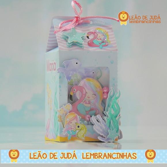 Caixinha Milk Com Visor Tema Sereia
