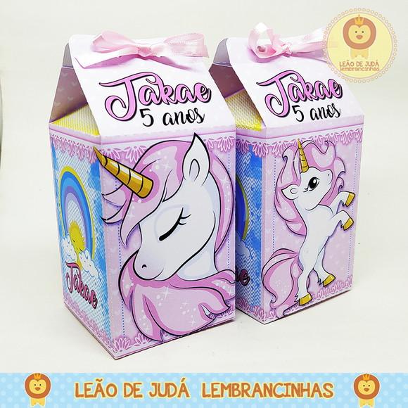 Caixinha milk tema unicornio