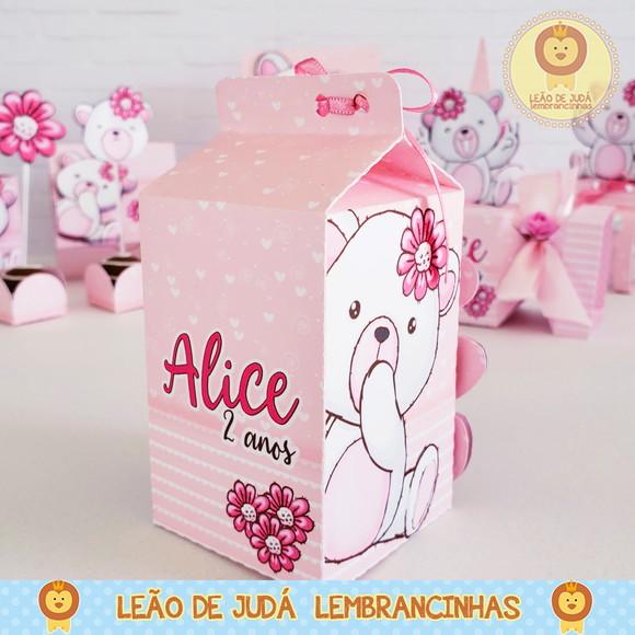 Caixinha milk ursa rosa