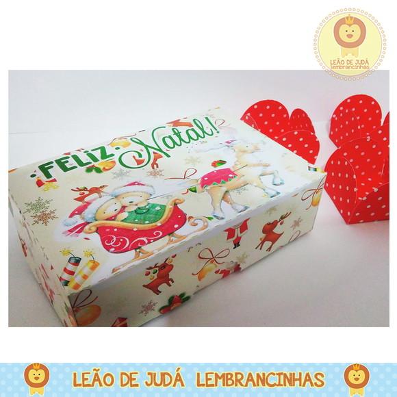 Caixinha para 6 docinhos natal