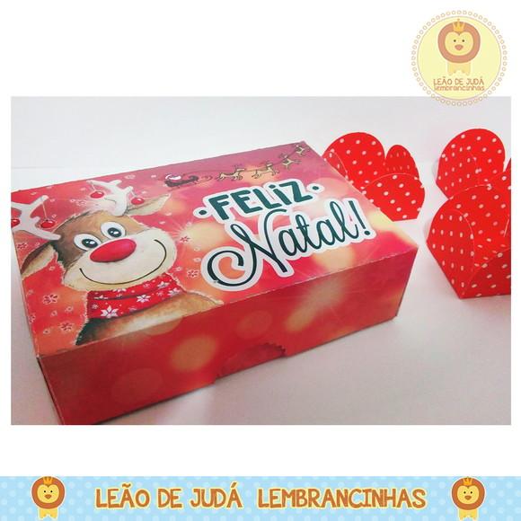 Caixinha para 6 docinhos natal