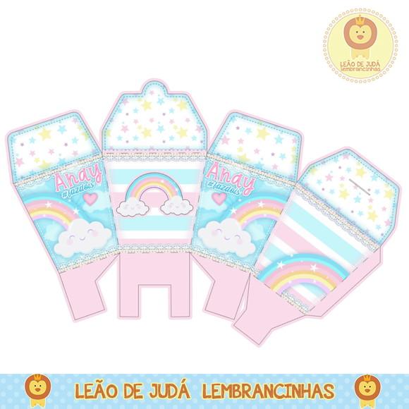 caixinha para festa Arco-íris