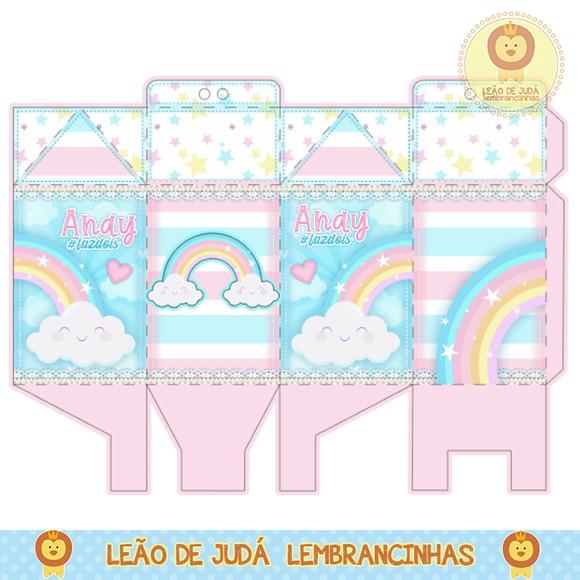 caixinha para festa Arco-íris
