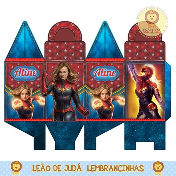 Caixinha para Festa Capitã Marvel