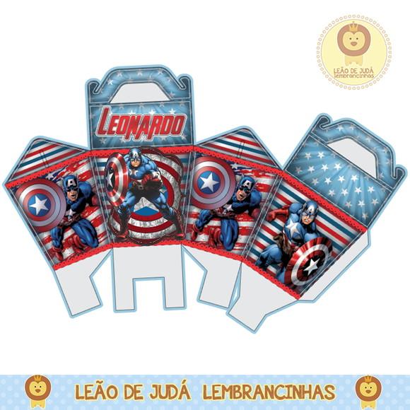 Caixinha para Festa Capitão América