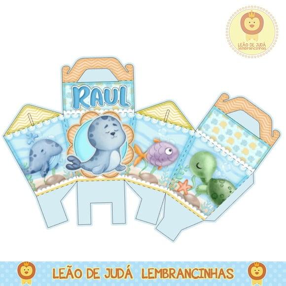 caixinha para festa fundo do mar