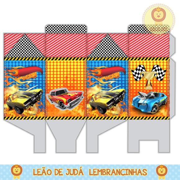 caixinha para festa hot wheels