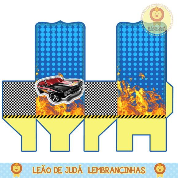 caixinha para festa hot wheels