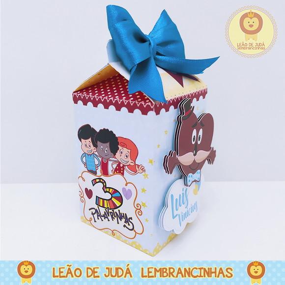 Caixinha para festa tema 3 palavrinhas
