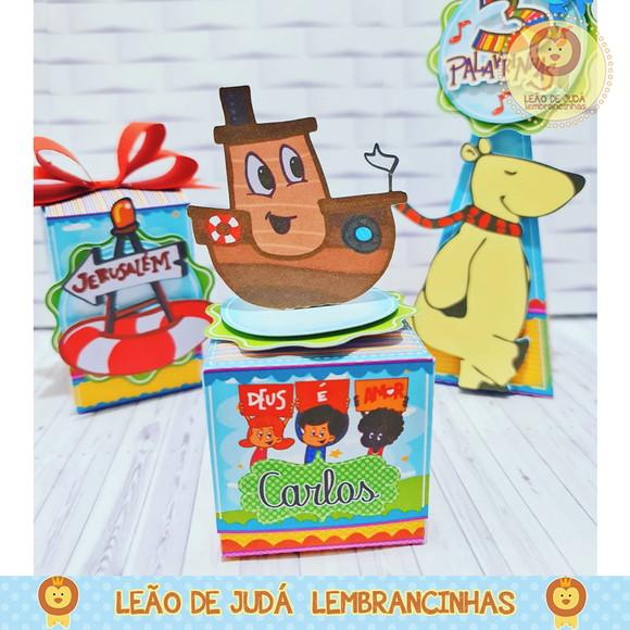 Caixinha para festa tema 3 palavrinhas