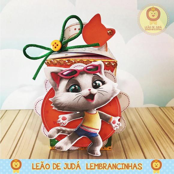 Caixinha para festa tema 44 gatos