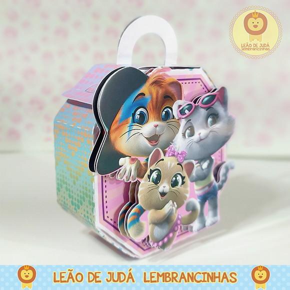 Caixinha para festa tema 44 gatos