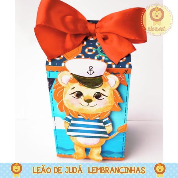 Caixinha para festa tema Animais Marinheiros