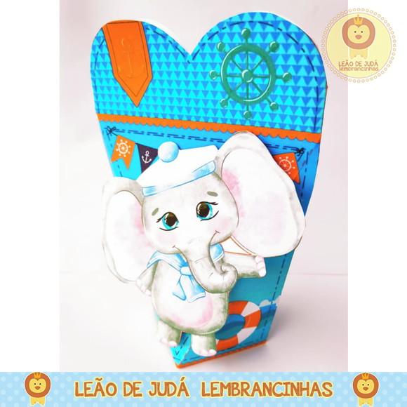 Caixinha para festa tema Animais Marinheiros