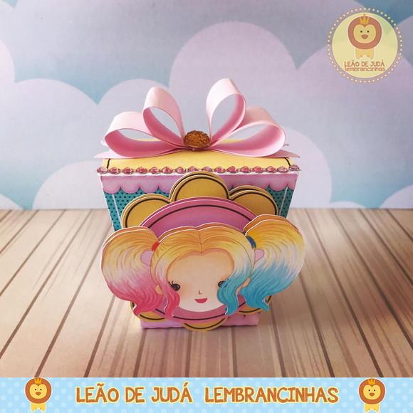 Caixinha para festa tema arlequina