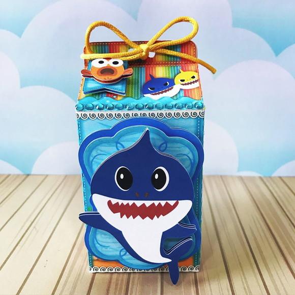 Caixinha para festa tema baby shark