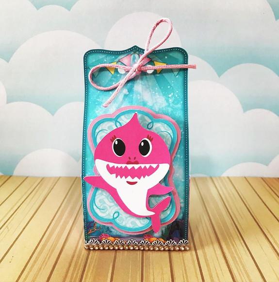 Caixinha para festa tema baby shark