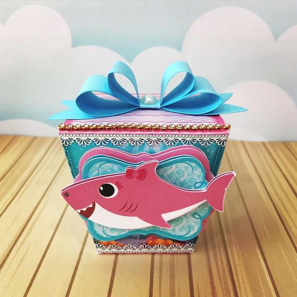 Caixinha para festa tema baby shark