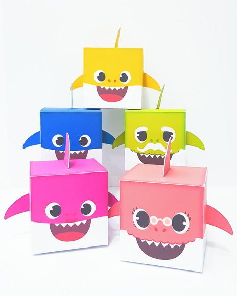 Caixinha para festa tema baby shark