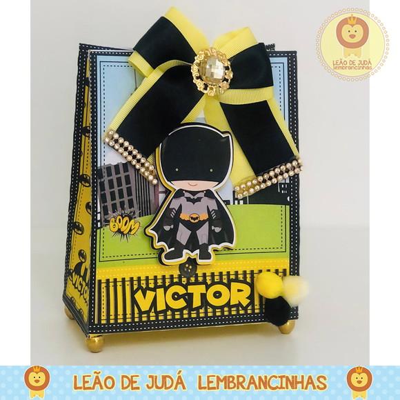 Caixinha para festa tema batman cute
