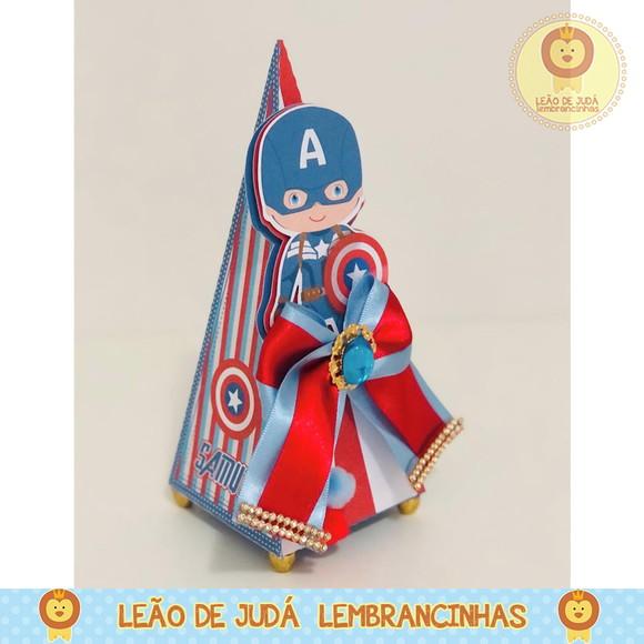 Caixinha para Festa Tema Capitão America