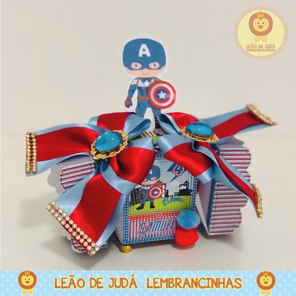 Caixinha para Festa Tema Capitão America