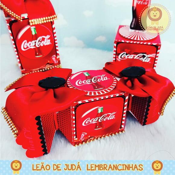 Caixinha para festa tema coca cola