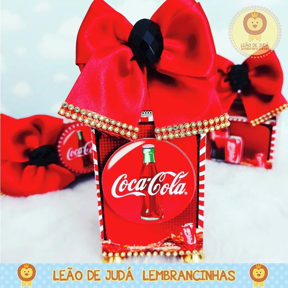 Caixinha para festa tema coca cola
