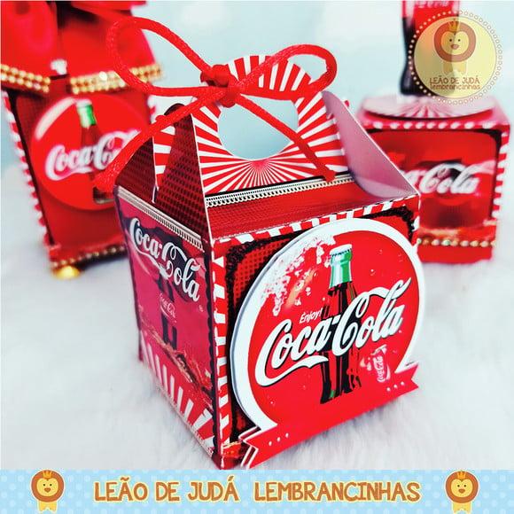Caixinha para festa tema coca cola