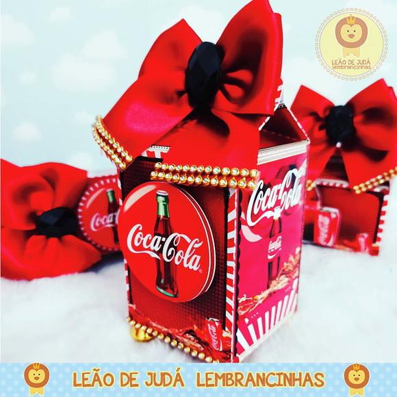 Caixinha para festa tema coca cola