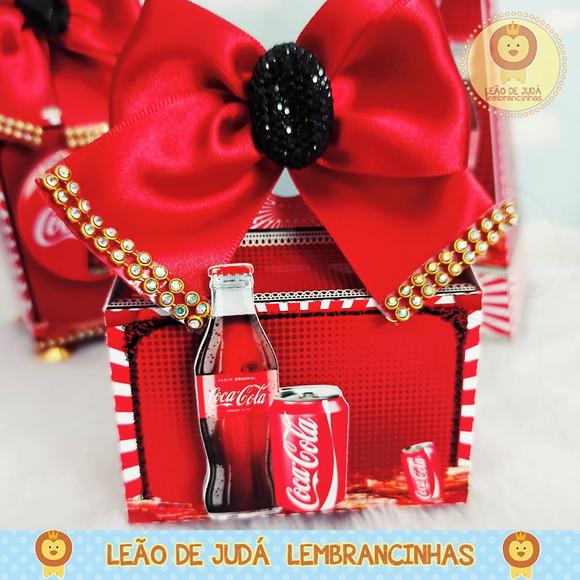 Caixinha para festa tema coca cola