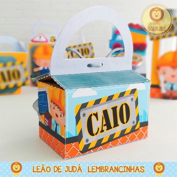 Caixinha para Festa Tema Construção
