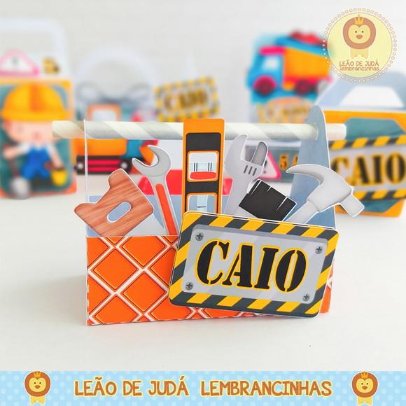 Caixinha para Festa Tema Construção