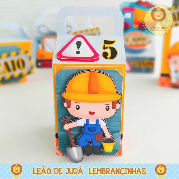 Caixinha para Festa Tema Construção
