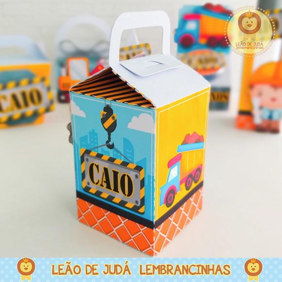 Caixinha para Festa Tema Construção