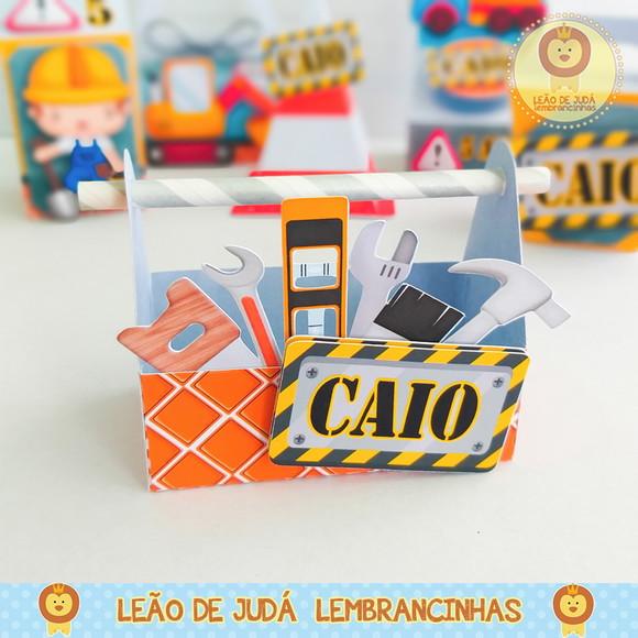 Caixinha para Festa Tema Construção