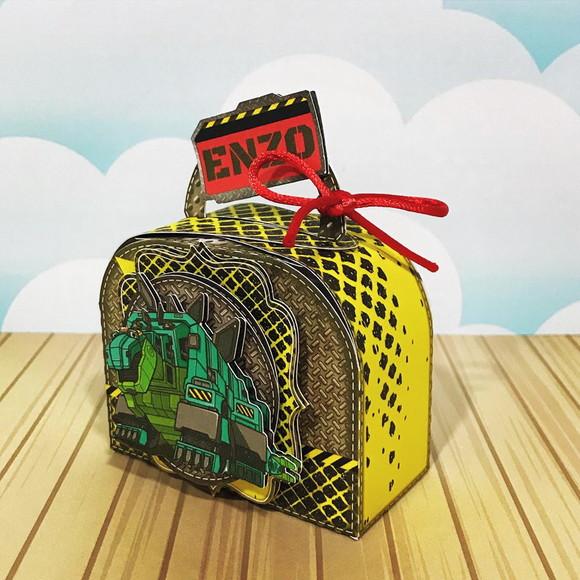 Caixinha para festa tema dinotrux