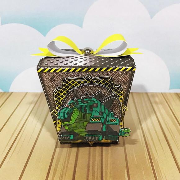 Caixinha para festa tema dinotrux