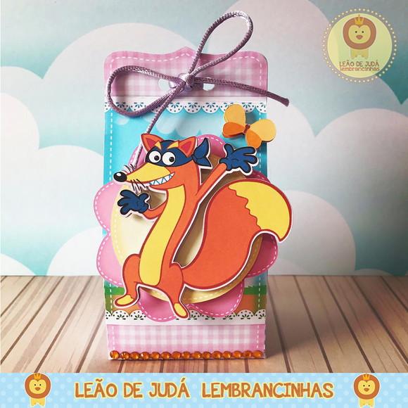 Caixinha para festa tema dora aventureira