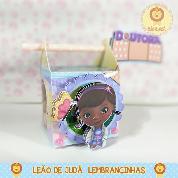 Caixinha para festa tema doutora brinquedos