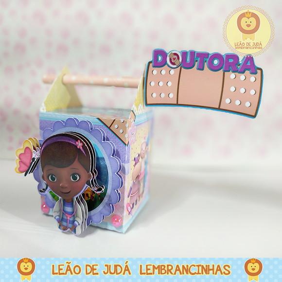 Caixinha para festa tema doutora brinquedos
