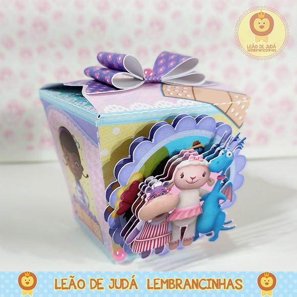 Caixinha para festa tema doutora brinquedos