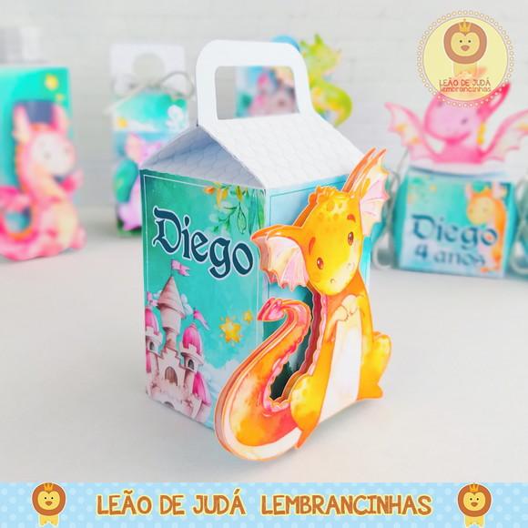 Caixinha para festa tema Dragão