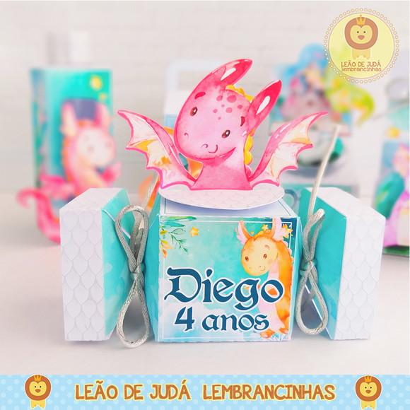 Caixinha para festa tema Dragão